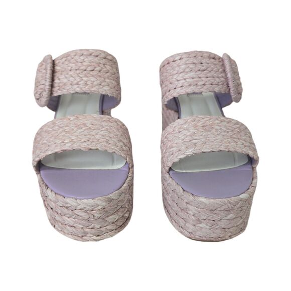 Franco Sarto‎ Women's Costa Raffia Slip-on Block Heels Platform Shoes Size 10 US - Picture 2 of 10